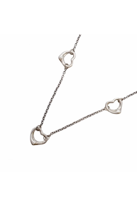 Pre-Owned Tiffany & Co. Heart Necklace, 3 Pieces, Sterling Silver 925, Women's