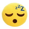 Emoji sleepy Emoticon Pillow Round Yellow Stuffed Plush Soft Toy (13 Inch ~ 32cm)