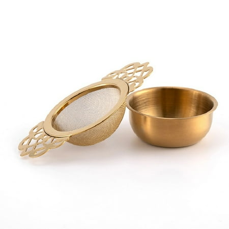 

Tea Strainer Stainless Steel Elegant Loose Leaf Tea Strainers Double Winged Handles For Cups Mugs Teapots New