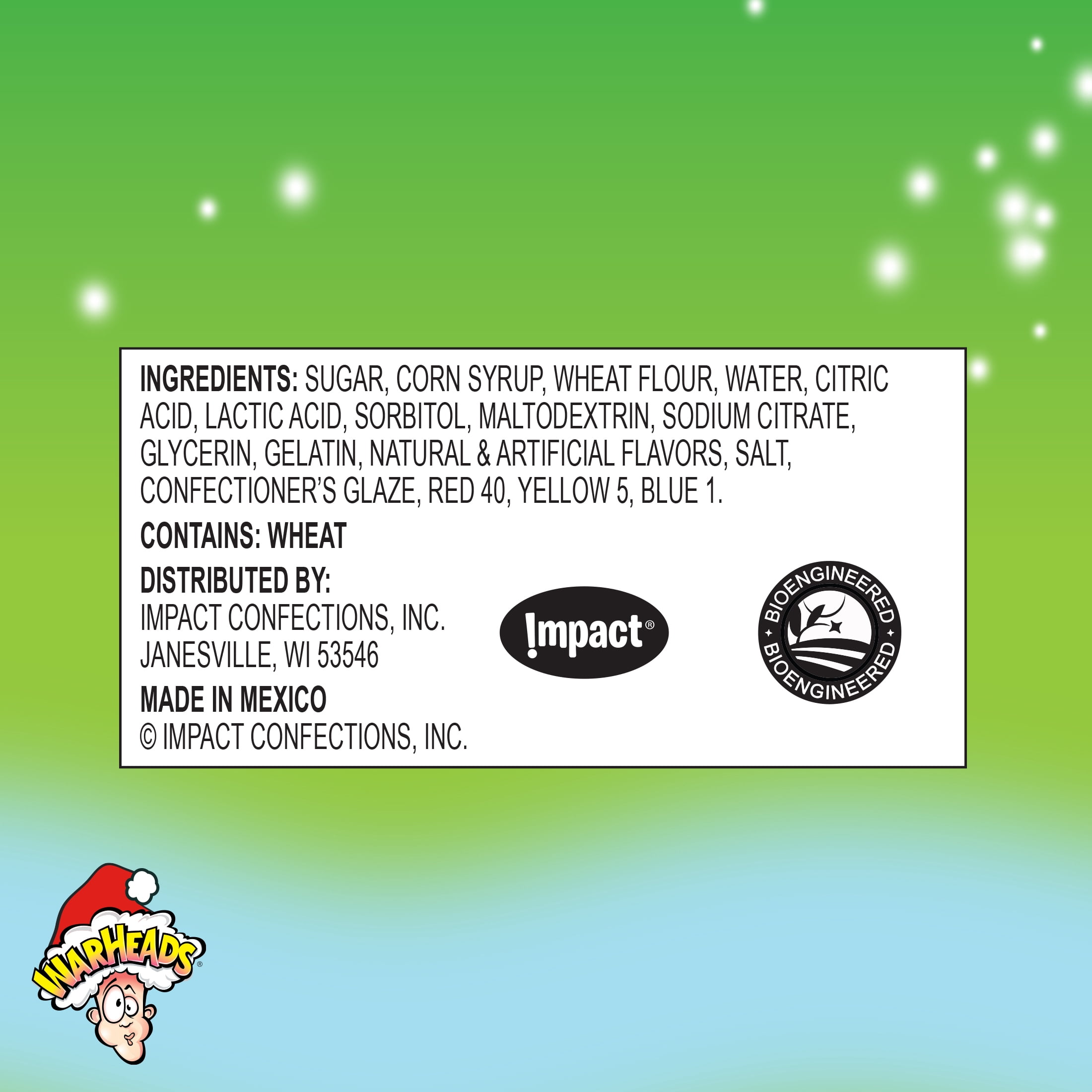 (3 pack) Warheads Ooze Chewz Holiday Candy Ropes, 3 oz