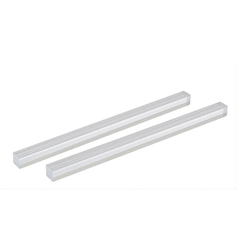 uxcell® Acrylic Plexiglass Rod Square Shape PMMA Bar 0.47 x 0.47 x 10 Clear 2Pcs 