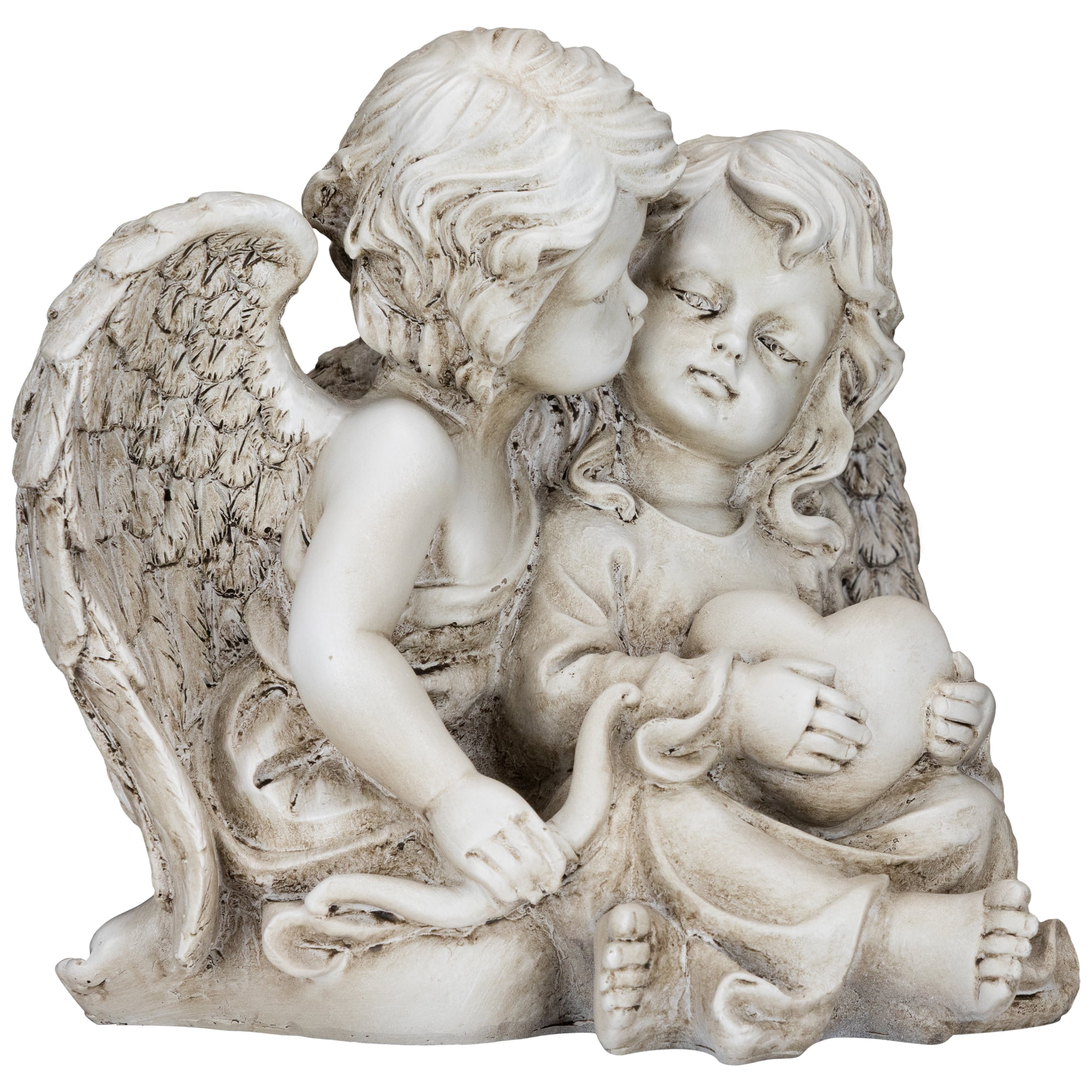 Northlight Double Cherubs with Heart Statue - 9"