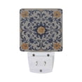 thumbnail image 2 of Floral Mandala Night Light 2 Pack LED Nightlight Plug into Wall Dusk to Dawn Sensor Soft White, 2 of 7
