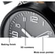 thumbnail image 5 of Reloj despertador ruidoso para adultos que duermen mucho, reloj despertador silencioso con doble campana para dormitorio (4 pulgadas, negro), 5 of 5