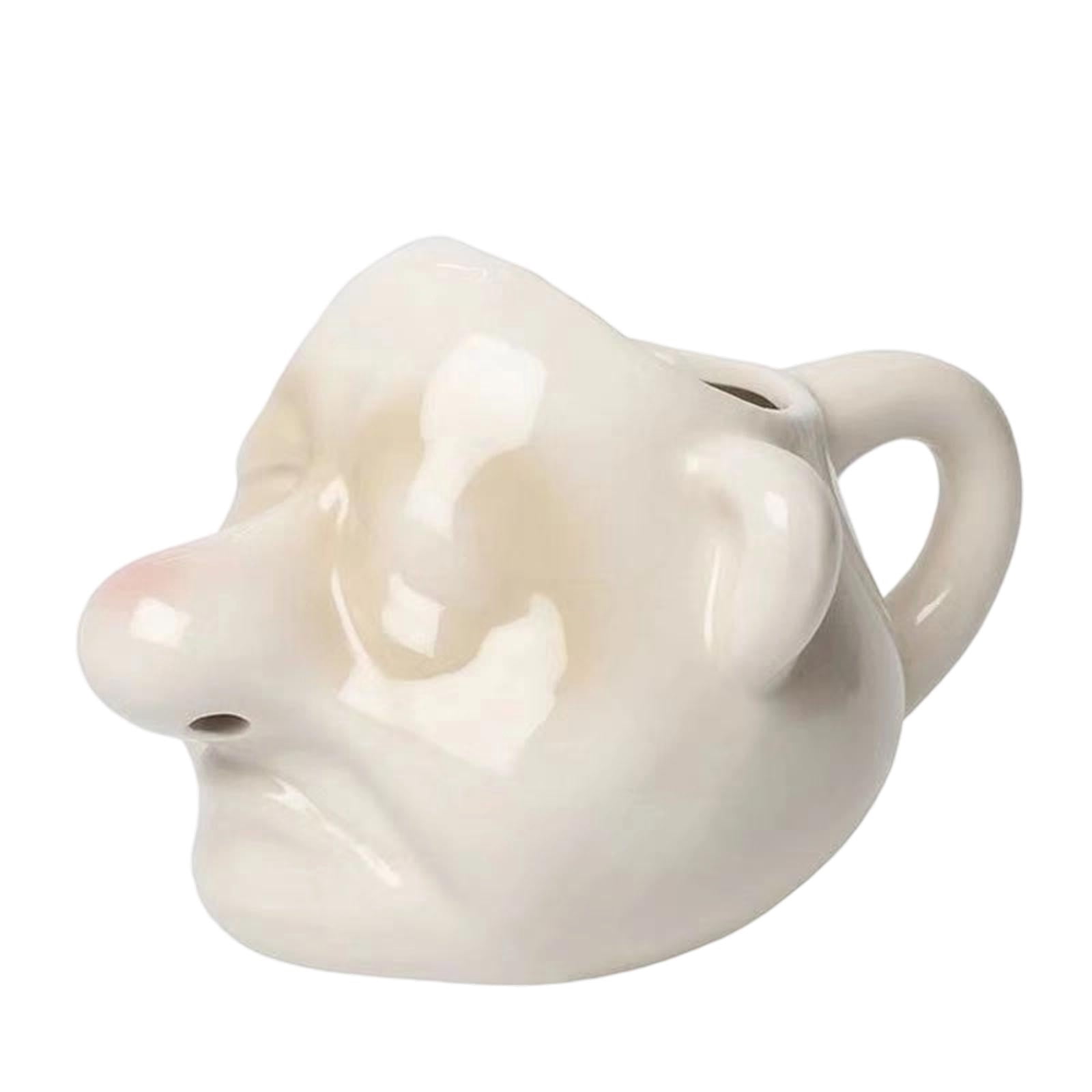 Funny Egg Yolk Separator Ceramic Egg Yolk White Running Nose Separator Mug Egg Divider Filter Tool Household Kitchen Gadget Tools For Baking White Elephent