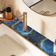 thumbnail image 2 of Yayeee Faucet Mat for Kitchen Sink 14.7" Diatomite Long Splash Guard Pad, Floral Occean, 2 of 7