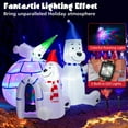 thumbnail image 5 of Costway 6 FT Inflatable Polar Bear Family with Ice House Blow-up Decoration with Light, 5 of 10