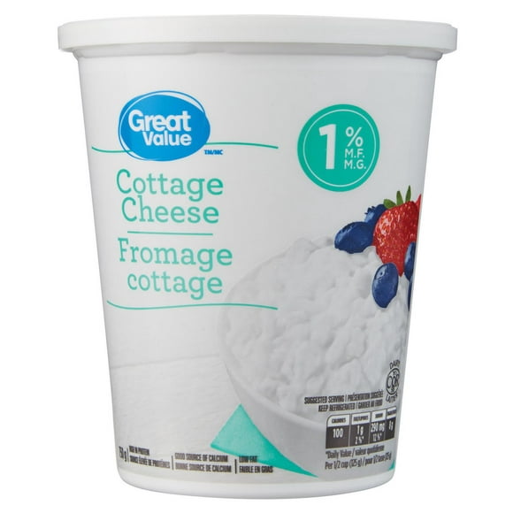 Great Value 1% Cottage Cheese, 750 g