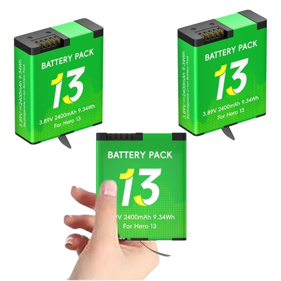 CITYORK 3 Pack Hero 13 Rechargeable Battery 2400mAh for GoPro Hero13 Black Sport Camera