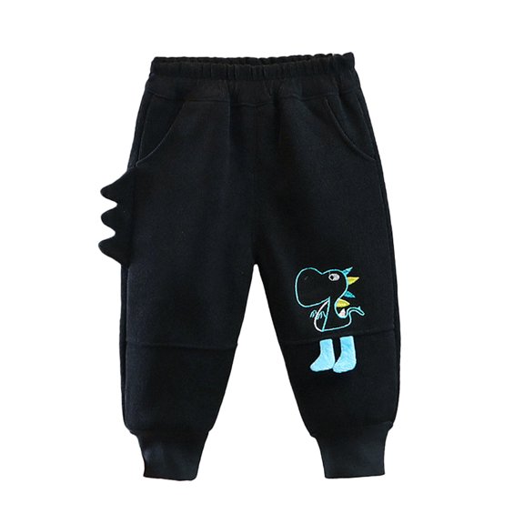Chenyin Infant Baby Boys Girls Fleece Pants Warm Print Trousers Sweatpants with Pockets Boys Girls Fall Winter Padded Casual Pants for Toddler 3 Months-4 Years