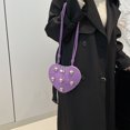 thumbnail image 3 of Bolso Cuerpo Cruzado para Mujeres en Forma Corazón Cuero Ajustable El Embrague, 3 of 9