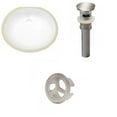thumbnail image 1 of 19.5-in. W CUPC Oval Bathroom Undermount Sink Set In White - Brushed Nickel Hardware - Overflow Drain Incl. AI-20384, 1 of 8