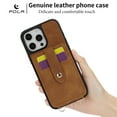 thumbnail image 4 of ELEHOLD Case for iPhone 16 Plus,Crossbody Wallet Case with Mirror & Card Holder Stand,Brown, 4 of 13