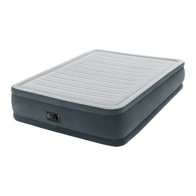 Lit Pneumatique Surélevé Grand avec Pompe Incluse, Gris