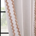 thumbnail image 4 of Alishomtll Natural Linen Scalloped Rod Pocket Back Tab Blackout Curtains for Bedroom,Pack of 2,52"x 63", 4 of 10