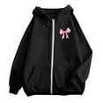 thumbnail image 4 of Sweat à Capuche Décontracté à Manches Longues avec Poche Zippée et Cordon de Serrage pour Femmes, 4 of 6