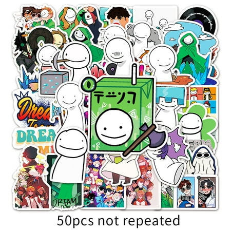 50 Pcs Dream Smp Autocollants Esthétique Dessin Animé Anime Graffiti Valise  Étanche Non Spécifié