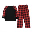 thumbnail image 2 of Kmbangi Christmas Parent-child Nightwear, Plaid Printed Pattern Tops and Pants, 2 of 8