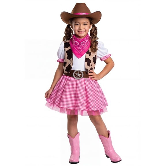 Girl's Pretty Pink Cowgirl Costume