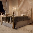 thumbnail image 2 of Einfach Twin Bed Frame, Metal Platform Bed with Heart-Shaped Headboard and Footboard, 12.6'' Under-Bed Storage Space, No Box Spring Needed, Gold, 2 of 11