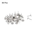 thumbnail image 3 of Uxcell 60Pack 11mmx17mm Flat Head Decorative Upholstery Tacks Furniture Nails, Silver, 3 of 6