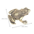 thumbnail image 5 of Retro Brass Frog Ornament Antique Frog Sculpture Frog Tea Pet Room Desk Decoration, 5 of 6