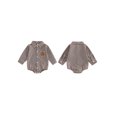 thumbnail image 4 of Cjfdfy Newborn Baby Girl Boy Thanksgiving Clothes Turkey Embroidery Romper Long Sleeve Button Down Collared Plaid Bodysuit Infant Cute Turkey Thanksgiving Fall Winter Outfit, 4 of 9