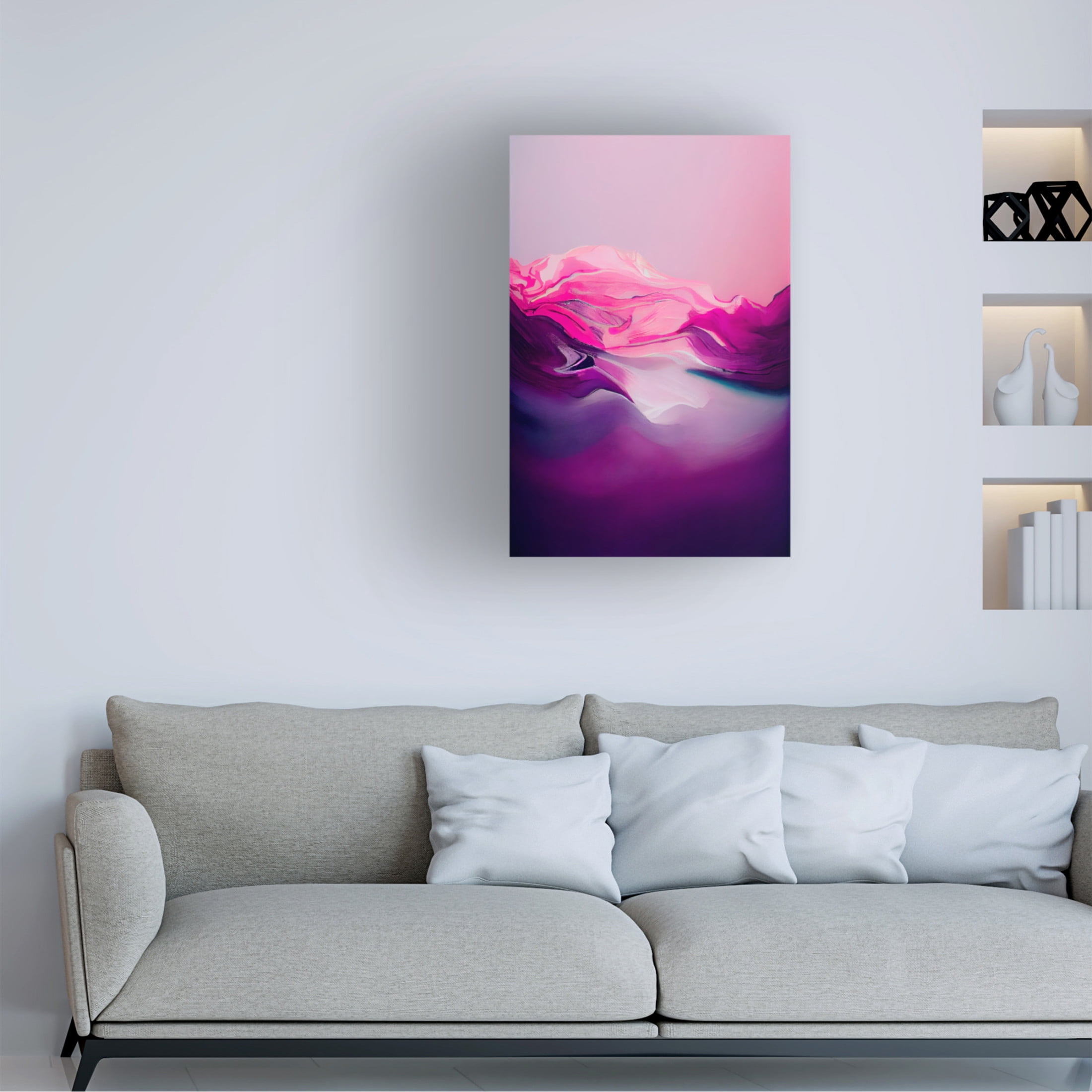 Canvas Wall Art - Treechild 'Purple Wave' Wall Art for Living Room, Bedroom, or Office D?cor by Trademark Fine Art - 16 x 24 Inches