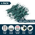 thumbnail image 2 of Luces navideñas Joiedomi Clear 105,6 m 400 (4 x 100), color blanco cálido, 2 of 6