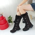 thumbnail image 1 of Botas de nieve de suela gruesa, cálidas, con cordones, informales, botas de mujer, 1 of 5