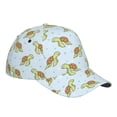 thumbnail image 3 of Daiia Cartoon Sea Turtle print Baseball Cap Men Women Golf Dad Hat Adjustable Original Classic Low Profile Hat Unconstructed Plain Cap, 3 of 9