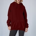 thumbnail image 2 of Black Hoodie Womens Sweatshirt Oversized Women Cropped Zip Up Daily Women's Casual Loose Fit Letter Print Pullover For Wear Vacation Spring Winter Comfortable Soft, 2 of 9
