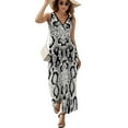 thumbnail image 2 of Maxi Dress Trend Snakeskin Dress Snake Skin Scales Club V Neck Custom Bohemia Long Dresses Street Style Oversized Vestido, 2 of 7