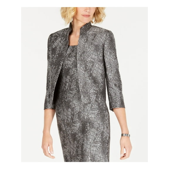 Kasper Womens Metallic Jacket, Grey, 18