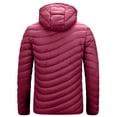 thumbnail image 2 of LEEy-world Winter Coats for Men Men Autumn and Winter Solid Zipper Hooded Loose Outdoor Cotton Coat Top Blouse Jacket Men Parks Jackets ,2XL, 2 of 5
