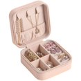 thumbnail image 1 of Travel Velvet Jewelry Box Small Portable Storage Box Mini Girl Ring Gift Box, 1 of 5