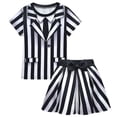 thumbnail image 5 of Nuevo disfraz de BBeetlejuice 2 para niños, disfraz de demonio alborotador, falda plisada y peluca, ropa divertida para Halloween para niños, 5 of 5