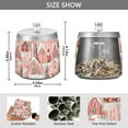 thumbnail image 2 of Yayeee Ashtray with Lid for Cigarette Smokeless Stainless Steel Home Ash Holder, Light Pink Gingerbread Houses, 2 of 7