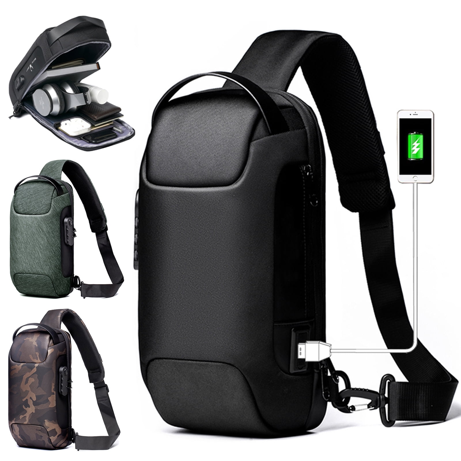 anti theft waterproof sling bag