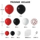 thumbnail image 3 of Kit de arco de globos Janinus rojo y negro con globos de 18 pulgadas, 12 pulgadas y 5 pulgadas, 3 of 6