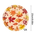 thumbnail image 3 of Vrorvz 24 Pack Maple Leaf Tableware Thanksgiving Plates Fall Plates Holiday Plates Disposable Thanksgiving Dinnerware Sets Sturdy Disposables 9.1in Multicolor, 3 of 6