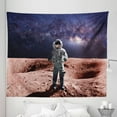 thumbnail image 1 of Galaxy Tapestry, Brave Astronaut Standing on Red Planet Mars Rocky Stone Surface Nebula Print, Fabric Wall Hanging Decor for Bedroom Living Room Dorm, 5 Sizes, Rust and Indigo, by Ambesonne, 1 of 1