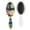 White-646, variant on Floral Sketch Style Hair Brush, Abstraction Vintage Paddle Comb, Natural Artistic Hairbrush for All Hair Types
