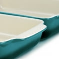 thumbnail image 5 of Gibson Crock Pot Artisan 2-Piece Stoneware Bake Pan Set, Teal, 5 of 6