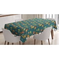 thumbnail image 1 of Under the Sea Tablecloth, Underwater Habitat Composition with Various Coral Reefs and Sea Creatures, Rectangle Satin Table Cover Accent for Dining Room and Kitchen, 52" X 70", Multicolor, by Ambesonne, 1 of 2