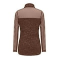 thumbnail image 4 of Arlun Sparkly Sequin Mesh Splicing Neck Tops for Women Long Sleeve Sheer See Through T-Shirts Lightweight Soft Comfy Fashion Solid Color Carnival Festival Outfits Brown S, 4 of 5