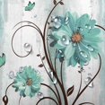 thumbnail image 4 of Rustic Farmhouse Shower Curtain, Farm Green Daisy Floral Flowers and Butterfly on Country Waterproof Fabric Bathroom Curtains, Vintage Green Flower Bathroom Shower Curtain with 12PCS Hooks, 70X70IN, 4 of 5