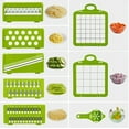 thumbnail image 6 of 14pcs Multifunctional Vegetable Chopper Set - Stainless Steel Manual Food Processor with Slicer, Grater, and Drainer - Portable, Easy Clean, Quick Cut Kitchen Gadget, 6 of 8