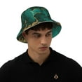thumbnail image 4 of Balery Green Gold Glitter Sombreros para el sol para hombre y mujer, sombrero de pescador con UPF 50+, 4 of 6