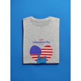 thumbnail image 3 of Happy 4Th Of July. Shaped T-Shirt Women -Image by Shutterstock, Female Large, 3 of 4